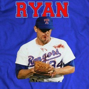 CLASSIC BASEBALL NOLAN RYAN BLOODY LIP SHIRT